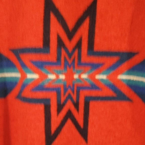 Pendleton High Grade WESTERN Wear denim Blanket Jacket WOOL star Insert Medium - Picture 13 of 13